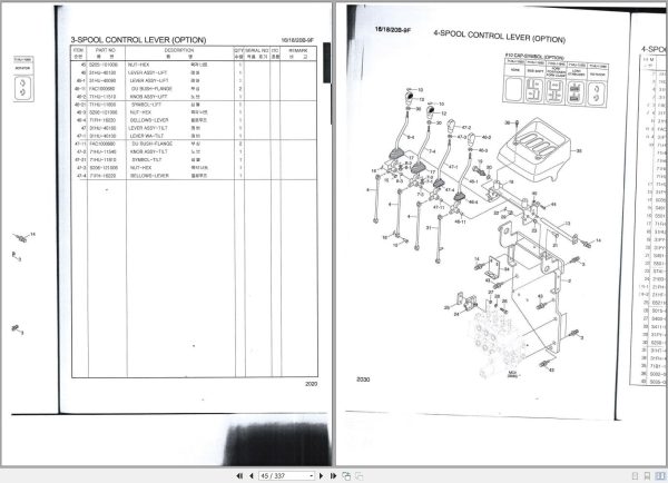 Hyundai Forklift 16B 9F 18B 9F 20B 9F Parts Catalog EN KO 2