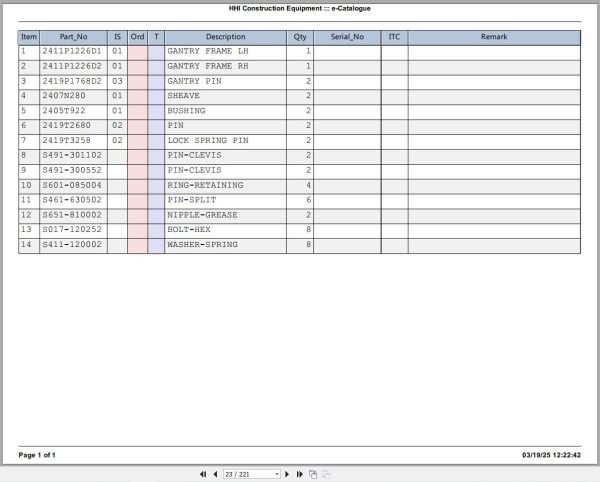 Hyundai Hydraulic Crane HC25E Spare Parts Catalog 3