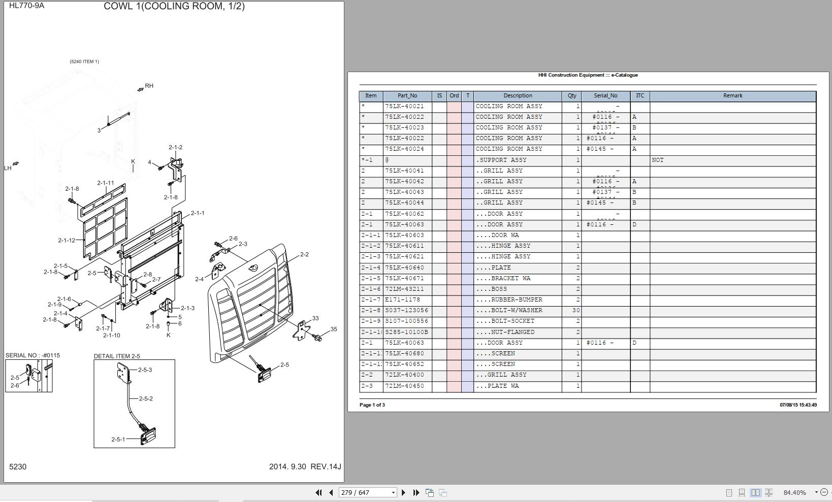 Hyundai Wheel Loader HL770 9A HL770XTD 9A Parts Catalog 2