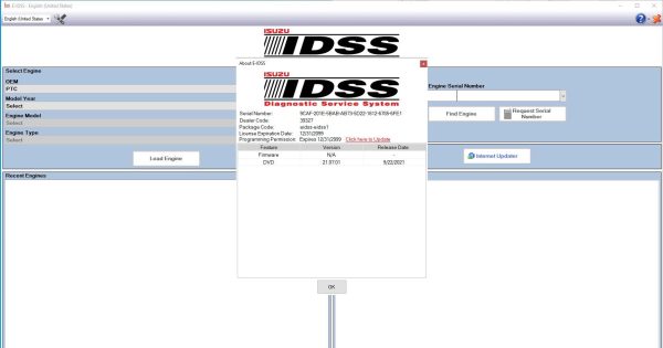 Isuzu E IDSS 02.2025 Engine Industrial Diagnostic Service System 1