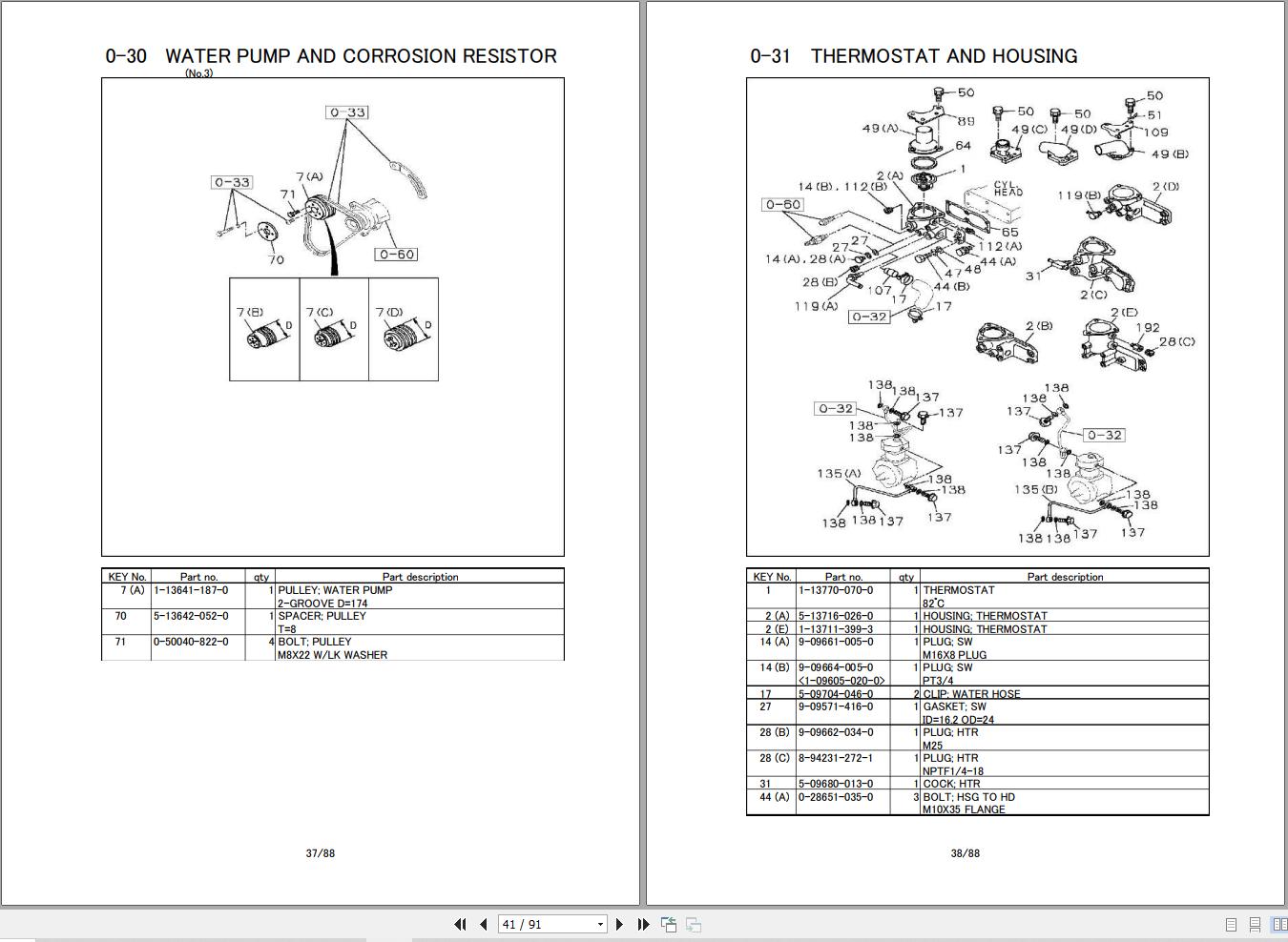 Isuzu Engine 6BG1 TRD03 Parts Catalog