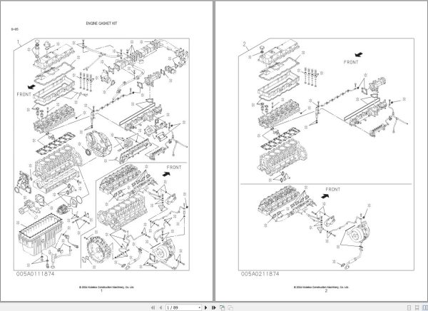 Isuzu Engine 6HK1XBJK01 Parts Catalog 1