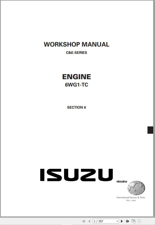 Isuzu Engine 6WG1 TC Workshop Manual 1