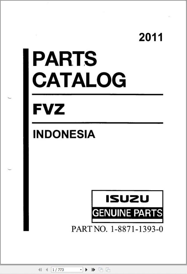 Isuzu Truck FVT Indonesia Parts Catalog 1 8871 1393 0 1
