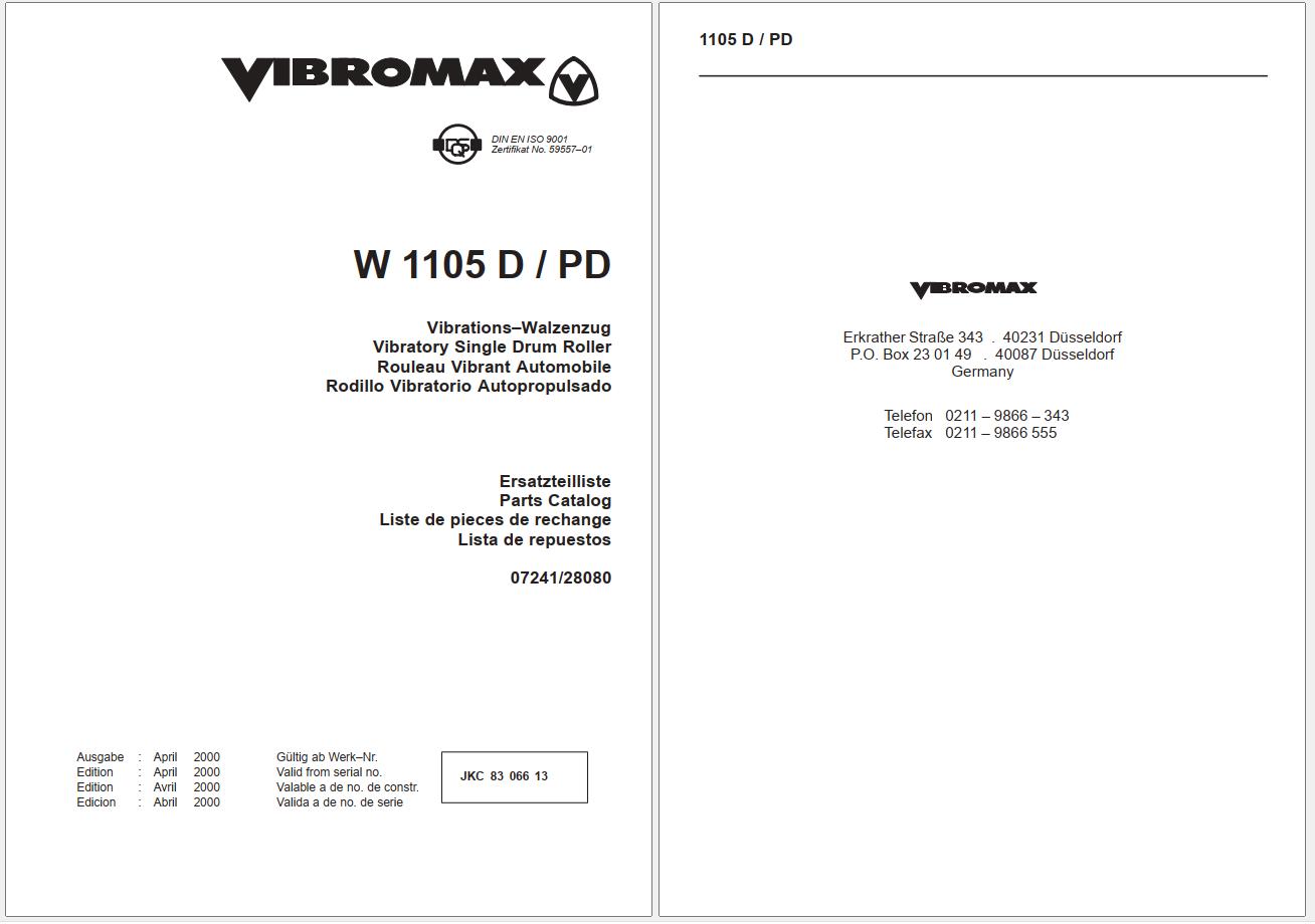 JCB Vibromax 1997 2005 Spare Parts Catalog 2