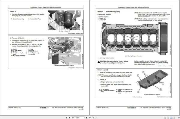 John Deere Diesel Engine 4.5L 6.8L Component Technical Manual CTM104 2022 2