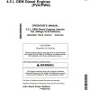 John Deere Diesel Engine 4.5L PVX 4.5L PWX Operators Manual OMRG38827 1