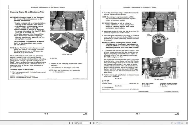 John Deere Diesel Engine 4.5L PVX 4.5L PWX Operators Manual OMRG38827 2