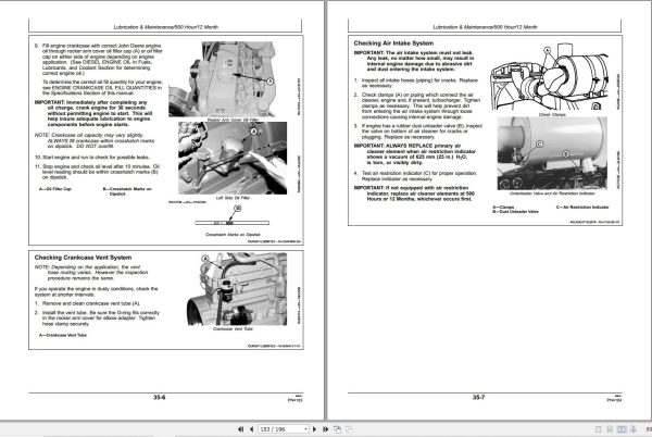 John Deere Engine 4.5L 6.8L PowerTech E Operation Manual And Diagram OMRG37407 2