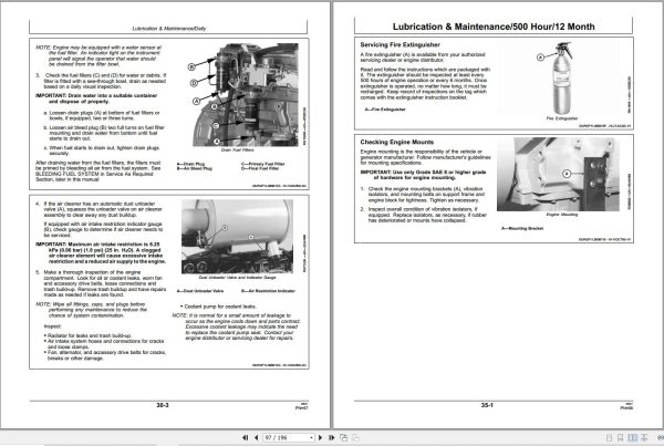 John Deere Engine 4.5L 6.8L PowerTech E Operators Manual OMRG37407 2021 2