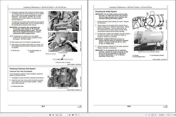 John Deere Engine 4.5L 6.8L PowerTech Plus Operators Manual OMRG36852 2