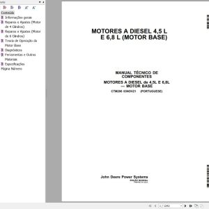 John Deere Engines 4.5L 6.8L Component Technical Manual CTM206 PT 1
