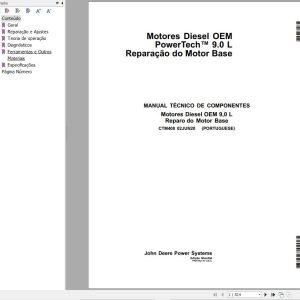 John Deere Engines 9.0L OEM Component Technical Manual CTM408 PT 1