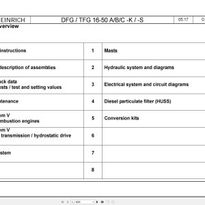 Jungheinrich Forklift DFG16 50 TFG16 50 Operating Manual 1