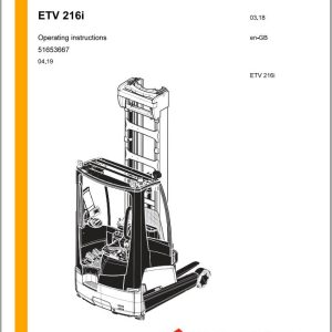 Jungheinrich Forklift ETV214i ETV216i 2025 Operators Manual Schematics 1