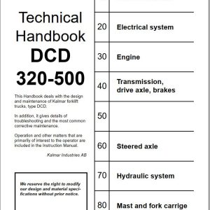 Kalmar Forklift DCD320 500 Technical Handbook 1