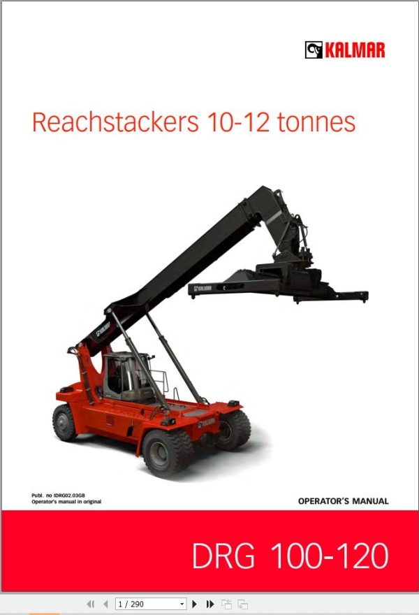 Kalmar Reach Stackers DRG100 120 Operation Manual DRG02.03GB 1