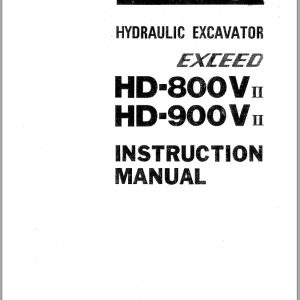 Kato Hydraulic Excavator Exceed HD 800VII HD 900VII Instruction Manual 271114 1