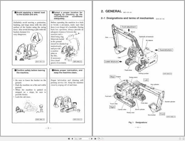 Kato Hydraulic Excavator Exceed HD 800VII HD 900VII Instruction Manual 271114 2