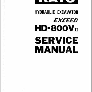 Kato Hydraulic Excavator Exceed HD 800VII Service Manual 1