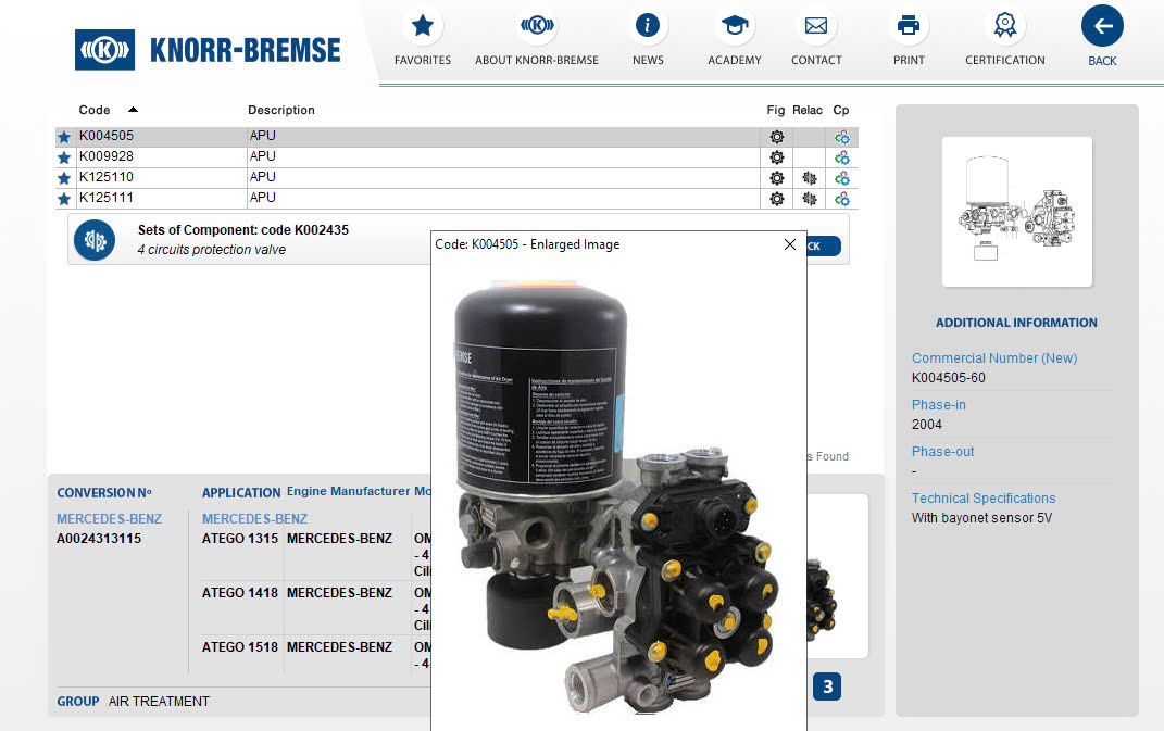 KnorrBremse Spare Part Catalog Update 2025