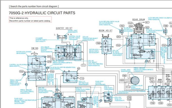 Kobelco Crawler Crane 7050G 2 Electric Hydraulic Circuit Diagrams 1