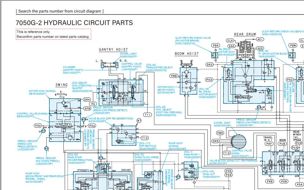 Kobelco Crawler Crane 7050G 2 Electric Hydraulic Circuit Diagrams 1