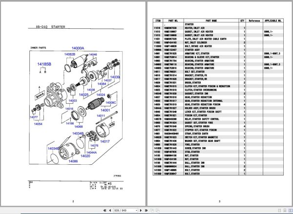 Kobelco Crawler Crane 7065 2 Parts Catalog S4GG1025 9 2 3