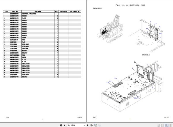 Kobelco Crawler Crane 7070G 2 Parts Catalog S3GG05301ZO05 1