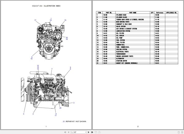 Kobelco Crawler Crane 7250 Parts Catalog S3JD040002ZO 3