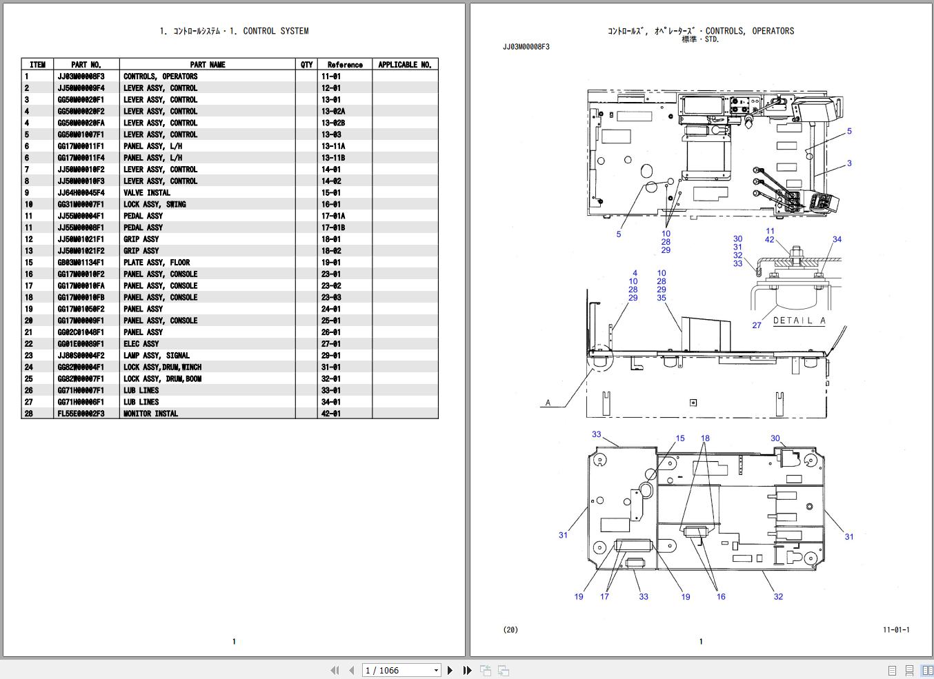 Kobelco Crawler Crane BM800HD 2F Parts Catalog S3GD60007ZO 1