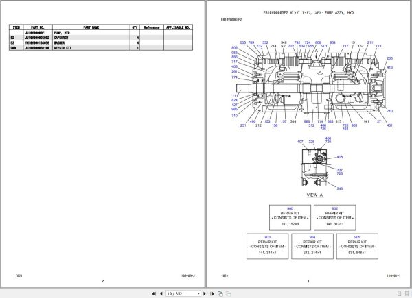 Kobelco Crawler Crane BME800HD 1F Parts Catalog S3GD80001ZO 3