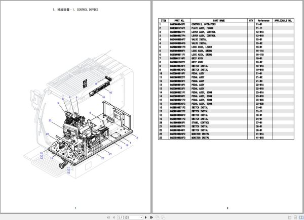 Kobelco Crawler Crane BMS800 Parts Catalog S3GD04202ZO14 1