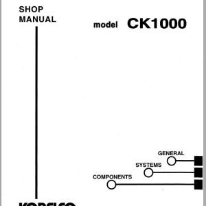 Kobelco Crawler Crane CK1000 Shop Manual Diagrams S5GD00002ZE01 1