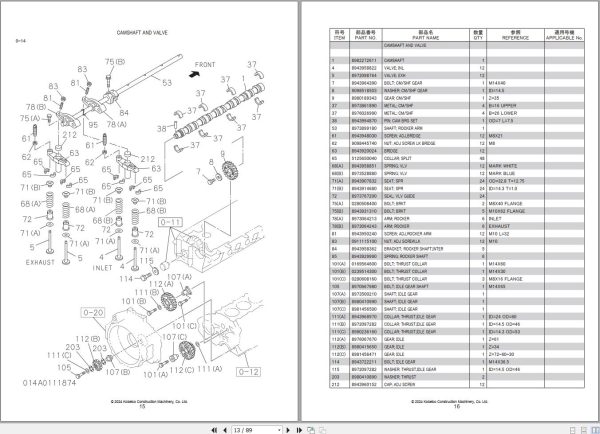 Kobelco Crawler Crane CK1100G 3 Parts Catalog S3GH05131ZO03 2