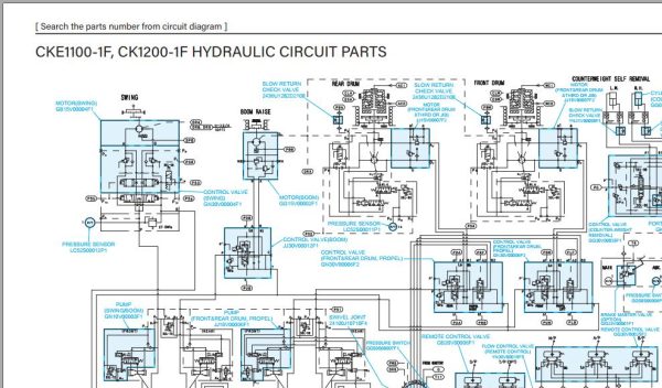 Kobelco Crawler Crane CK1200 1F Electric Hydraulic Circuit Diagrams 1