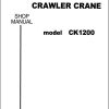 Kobelco Crawler Crane CK1200 Shop Manual Diagrams S5GK00003ZE01 1