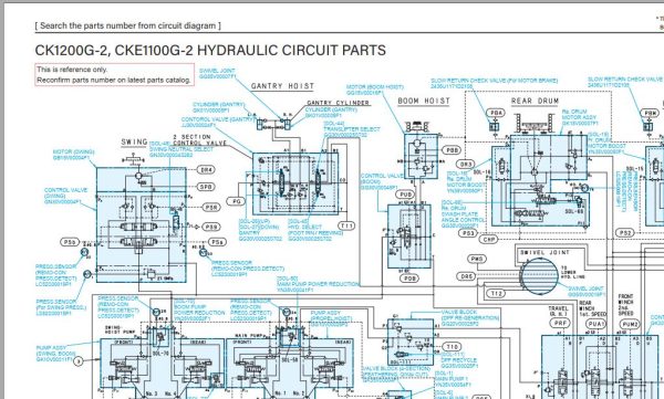 Kobelco Crawler Crane CK1200G 2 Electric Hydraulic Circuit Diagrams 1