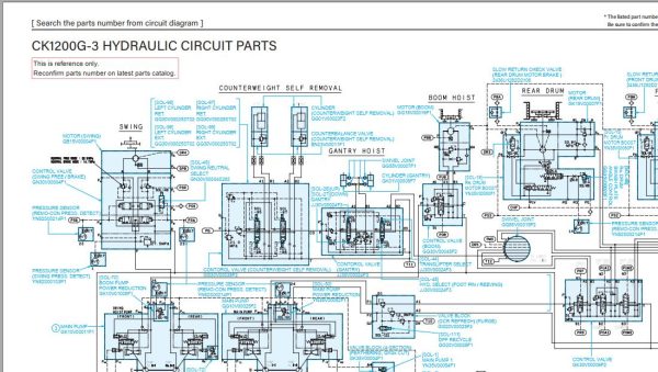Kobelco Crawler Crane CK1200G 3 Electric Hydraulic Circuit Diagrams 1