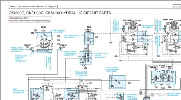 Kobelco Crawler Crane CK1200G Electric Hydraulic Circuit Diagrams 1