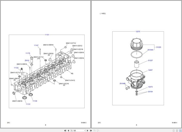 Kobelco Crawler Crane CK1200G Parts Catalog S3GK04101ZO03 3