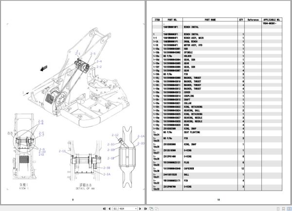 Kobelco Crawler Crane CK120UR 3 Parts Catalog S3YK00003ZJ 2