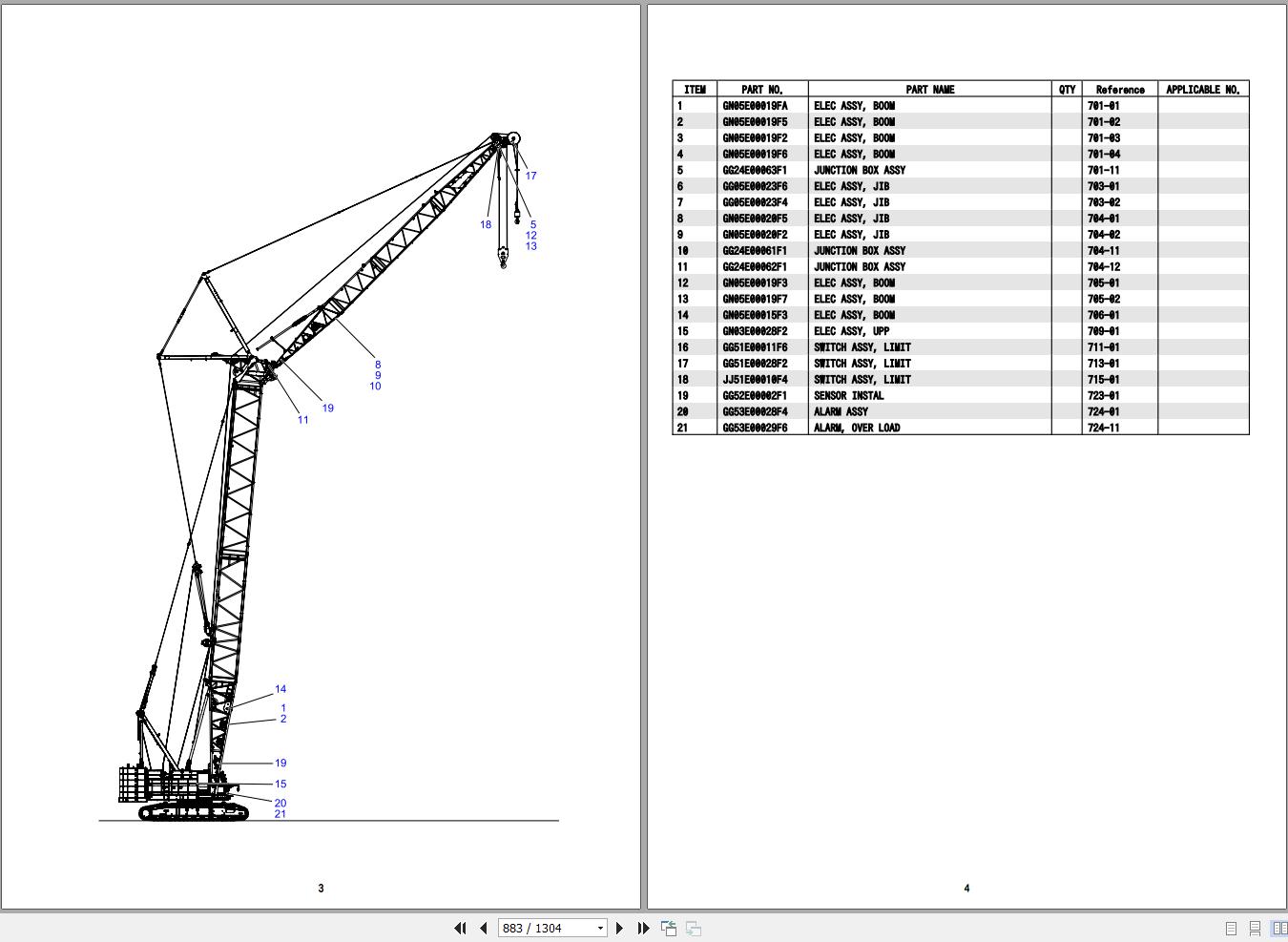 Kobelco Crawler Crane CK1600G 3 Parts Catalog S3GN05131ZO05 1