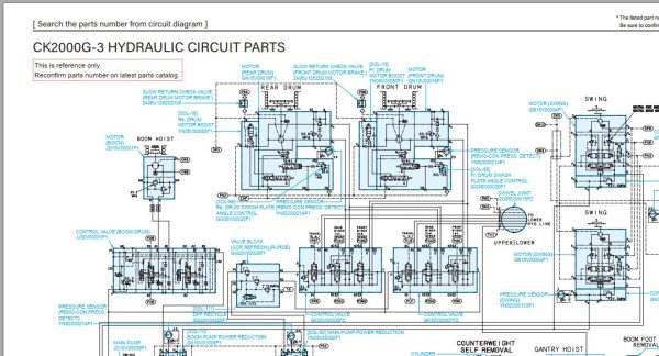 Kobelco Crawler Crane CK2000G 3 Electric Hydraulic Circuit Diagrams 1