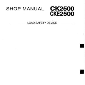 Kobelco Crawler Crane CK2500 CKE2500 Shop Manual Load Safety Device S5JD2601E 1