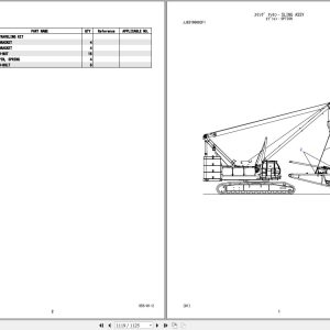 Kobelco Crawler Crane CK2500 Parts Catalog S3JD10003ZO 1