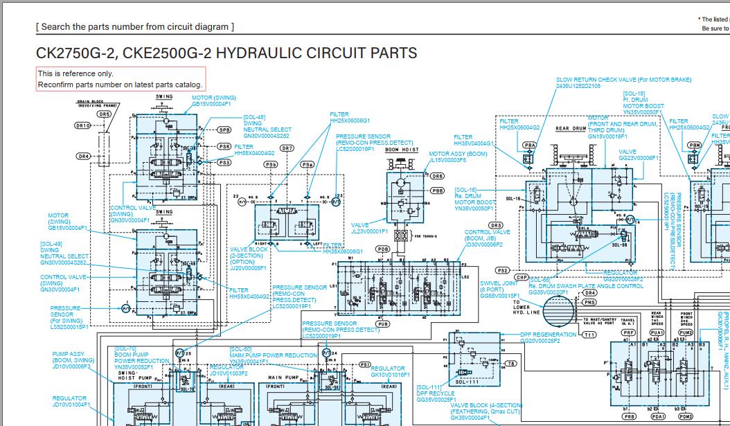 Kobelco Crawler Crane CK2750G 2 Electric Hydraulic Circuit Diagrams 1