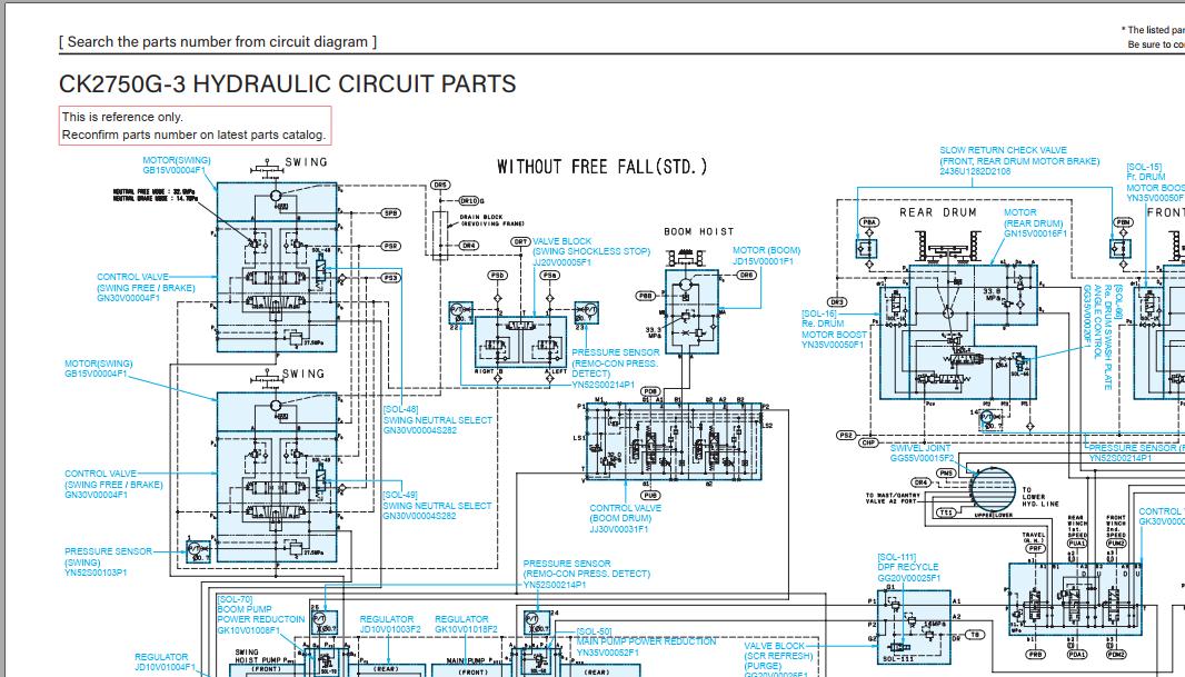 Kobelco Crawler Crane CK2750G 3 Electric Hydraulic Circuit Diagrams 1