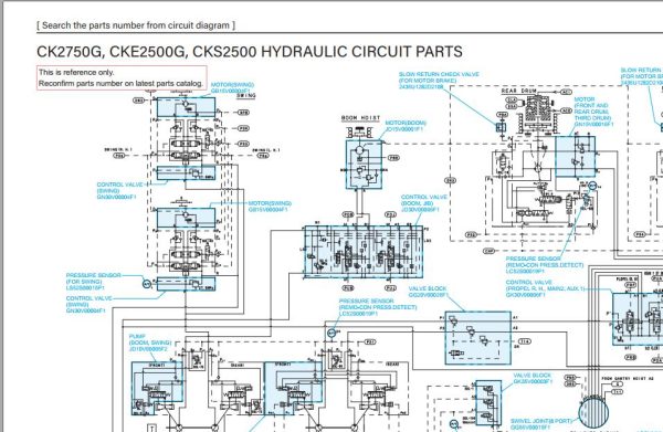 Kobelco Crawler Crane CK2750G Electric Hydraulic Circuit Diagrams 1