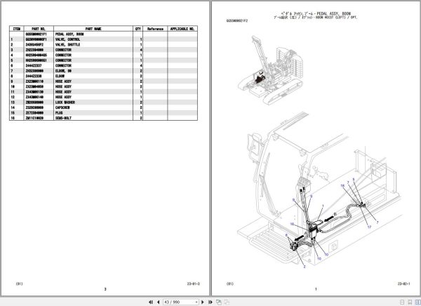 Kobelco Crawler Crane CK2750G Parts Catalog S3JD04101ZO01 2